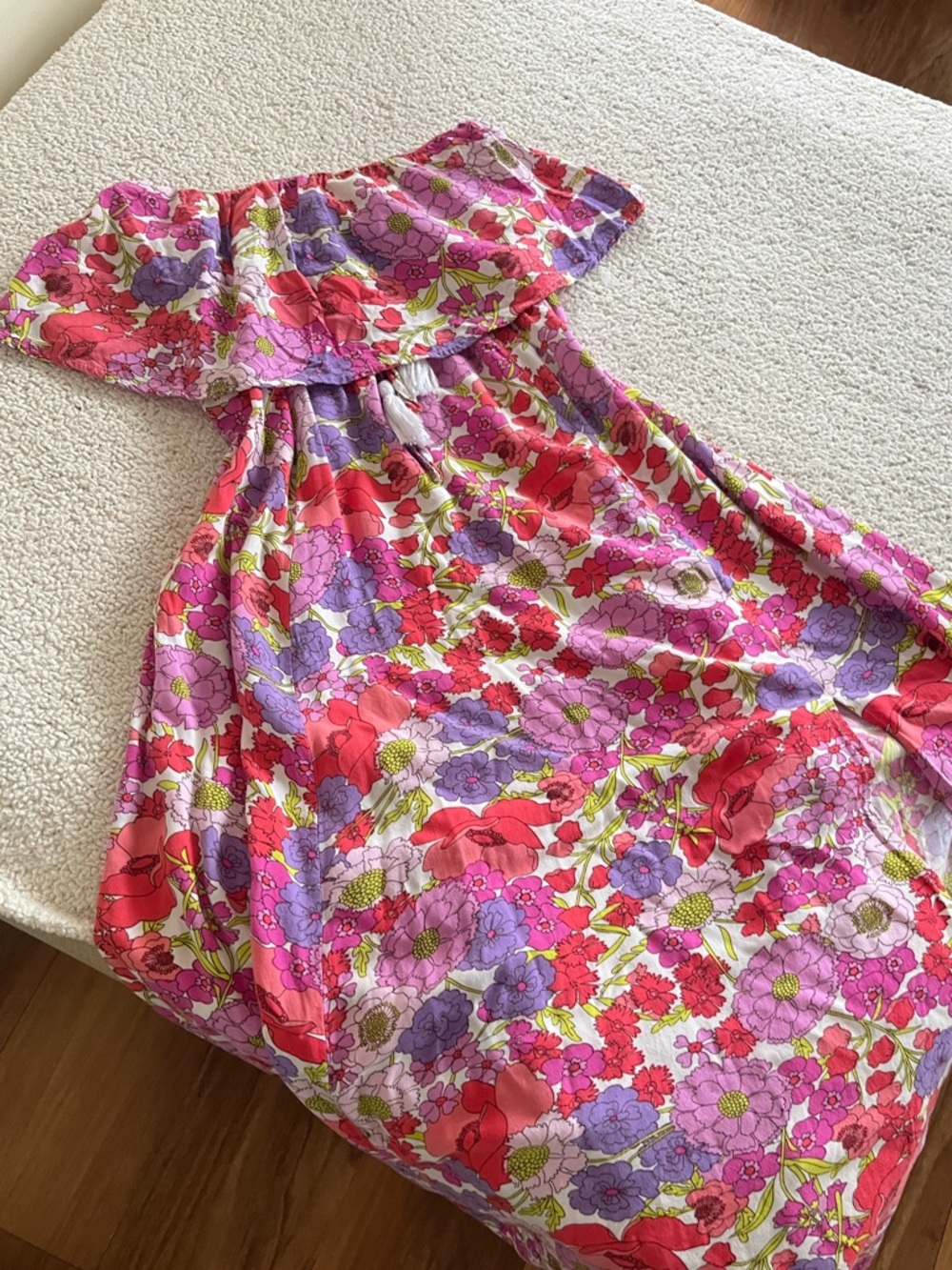 Japna Floral colorful spring summer Off-Shoulder Maxi Dress size S